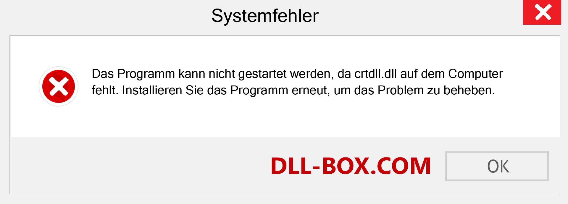 crtdll.dll-Datei fehlt?. Download für Windows 7, 8, 10 - Fix crtdll dll Missing Error unter Windows, Fotos, Bildern