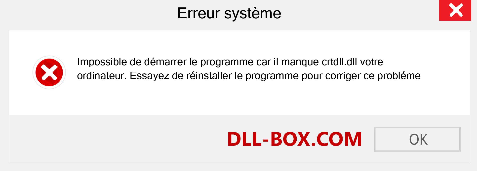 Le fichier crtdll.dll est manquant ?. Télécharger pour Windows 7, 8, 10 - Correction de l'erreur manquante crtdll dll sur Windows, photos, images